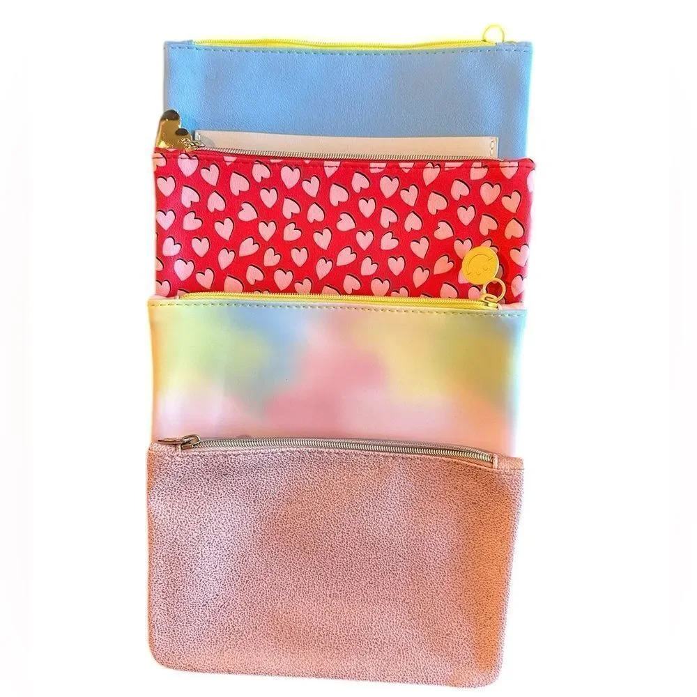 NEW Lot of 4 IPSY Cosmetic Makeup Bags Glam Bags Limited Edition 2021 & 2022